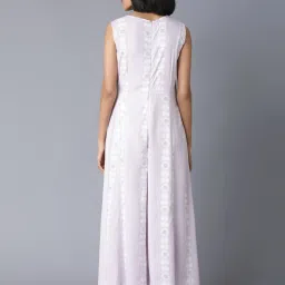 W Purple Floral Print Jumpsuit image 2