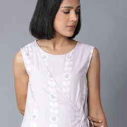 W Purple Floral Print Jumpsuit image 5