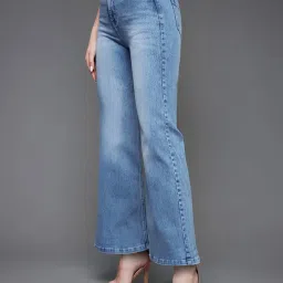 Miss Chase Blue Denim Regular Fit High Rise Jeans image 2