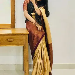 Anjaneya Sarees Golden & Purple Silk Woven Saree With Unstitched Blouse-picture-27