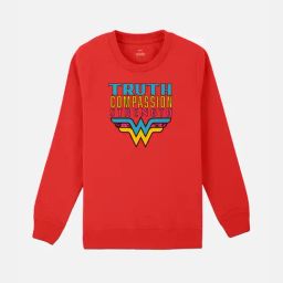 kidsville Wonder Woman Printed Sweatshirt For Kids Girls-picture-1