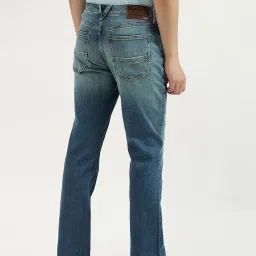 United Colors of Benetton Blue Cotton Blend Boot-Leg Jeans image 2