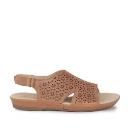 Hush Puppies by Bata Women's Brown Back Strap Wedges-picture-17