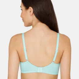 Zivame Aruba Blue Non Wired Non Padded Full Coverage Bra image 2