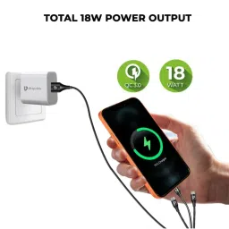 Ultraprolink UL1099 TrioLink Mini 18W 3 in 1 Fast Charging Cable 0.5m (Black) image 3