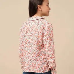 U.S. Polo Assn. Girls Multicolored Cotton Printed Top image 2