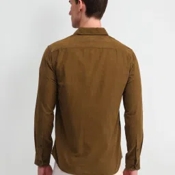 Arrow Sport Light Khaki Cotton Slim Fit Shirt image 2