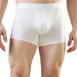 Park Avenue White Modal Blend Regular Fit Solid Trunks-picture-48