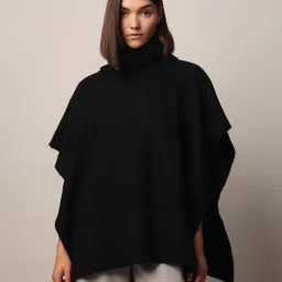 Only Black Relaxed Fit Poncho image 2