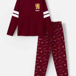 Nap Chief Unisex Red Cotton Character Based Full Sleeves Night Suits image 2