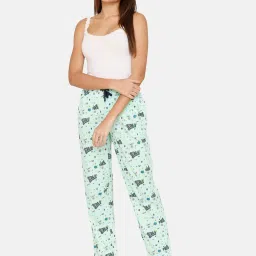 Zivame Green Printed Pyjamas image 4