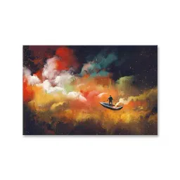 999store Multicolor Ocean With Boats Framed Canvas Painting image 2