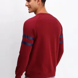 Allen Solly Maroon Cotton Regular Fit Printed Sweatshirt image 2