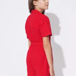 VERO MODA GIRL Kids Salsa Cotton Solid Playsuit image 2