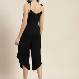 Qurvii Black Midi Jumpsuit image 2