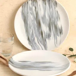 Wonderchef White Stoneware 11 Inch Dinner Plate - Set of 2 image 2