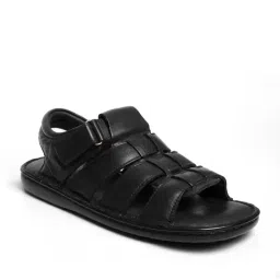 Zoom Shoes Men's Black Back Strap Sandals-image-22