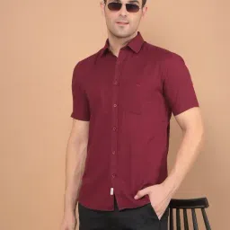 Crimsoune Club Maroon Cotton Slim Fit Stripes-image-12