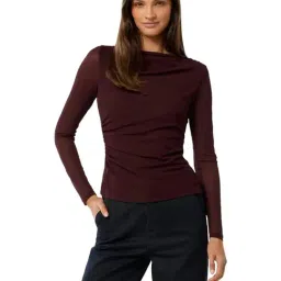 Raegan Ruched Mesh Top-image-17