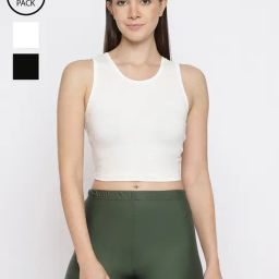 La Intimo Cream, Cream, Black Teeny Weeny Camisole (Pack of 3)-picture-27