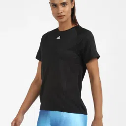 Adidas Black Regular Fit WTR T-Shirt image 3