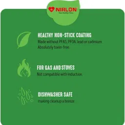 Nirlon Red Aluminium Non-Stick Square Grill Pan image 4