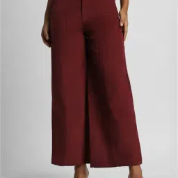 Forever 21 Maroon Cotton Regular Fit Mid Rise Pants-image-39