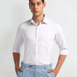 Arrow Grey Cotton Regular Fit Checks Shirt-image-40