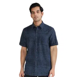 Fabindia Black Relaxed Fit Printed Shirt-image-92