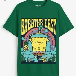 The Souled Store Green Relaxed Print T-Shirt-picture-12