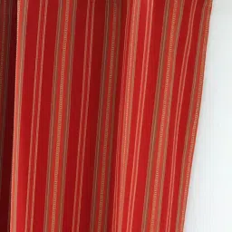 Maspar Orange Cotton Blend Door Curtain - Set of 2 image 3