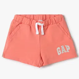 GAP Girls Brand Logo Detail Mid-Rise Shorts-image-93