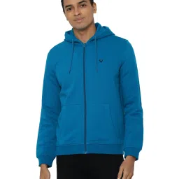 Allen Solly Blue Cotton Regular Fit Hooded Sweatshirt image 1