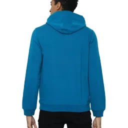 Allen Solly Blue Cotton Regular Fit Hooded Sweatshirt image 2