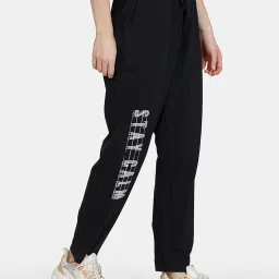 Zelocity by Zivame Black Logo Print Track Pants image 3