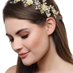 VOGUE HAIR ACCESSORIES Women Beaded Tiara image 4
