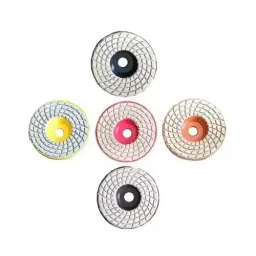 Sarrah 100 mm (4 Inch) 100 Grit Diamond Polishing Pad Assorted (Pack of 5 Pcs) image 5