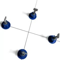 FLAMINGO ENTERPRISE 50 Pcs Tile Leveling System Clips with Special Wrench 7 cm Length Non-Magnetic Blue, FM-250 image 4