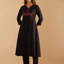 GULMEHAK Women Mirror Work Kurta-image-0