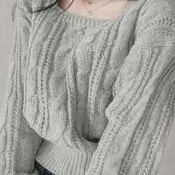 StyleCast Women Self Design Long Sleeves Pullover image 2