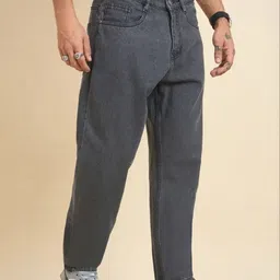 LINARIA Men Classic Relaxed Fit Mid-Rise Light Fade Stretchable Jeans image 3