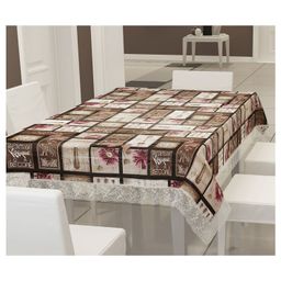 Dakshya Industries PVC Waterproof 6 Seater Dining Table Cover - Multicolor-picture-25