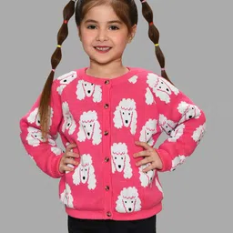 Mi Arcus 100% Cotton Full Sleeves Dog Designed Sweater - Pink-picture-21