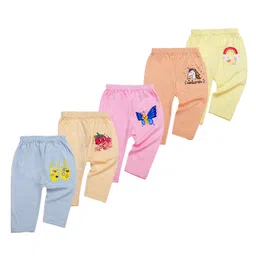 Superminis Cotton Woven Pack Of 5 Butterfly & Unicorn Printed Pajamas - Multi Colour-picture-11