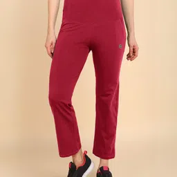 Zelena 95% Cotton 5% Elastane Knit Solid Pre & Post Pregnancy Maternity Pants - Deep Red-picture-23