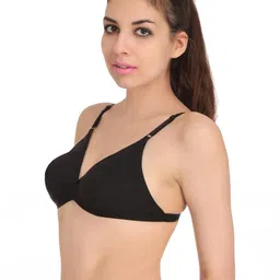 Samvar Black Cotton Non-Wired Non Padded Minimizer Bra image 4