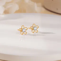 GIVA 14K Gold Ornate Springtime Diamond Earrings -1.19 gm-image-86