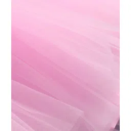 Babyhug Woven Sleeveless Fit & Flair Party Frock with Sequin Embroidery & Ruffle Detailing at Yoke - Pink image 4