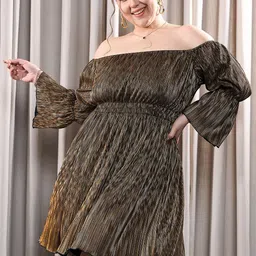 CURVE BY KASSUALLY Plus Size Off-Shoulder Bell Sleeve Fit & Flare Dress-picture-40