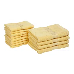 kopa BIANCA Set Of 12 Yellow Solid 380 GSM Pure Cotton Towel Set image 3